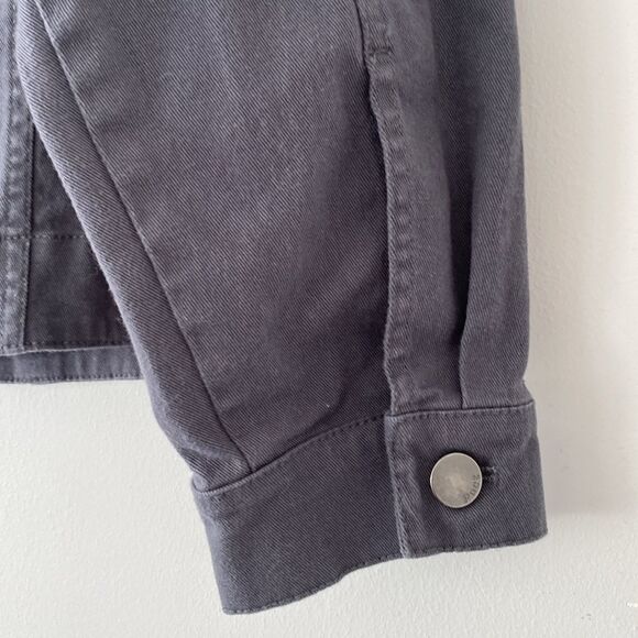 Pact Gray Organic Cotton Jean Jacket sz XL Natural Versatile Utility Minimalist - Picture 6 of 8